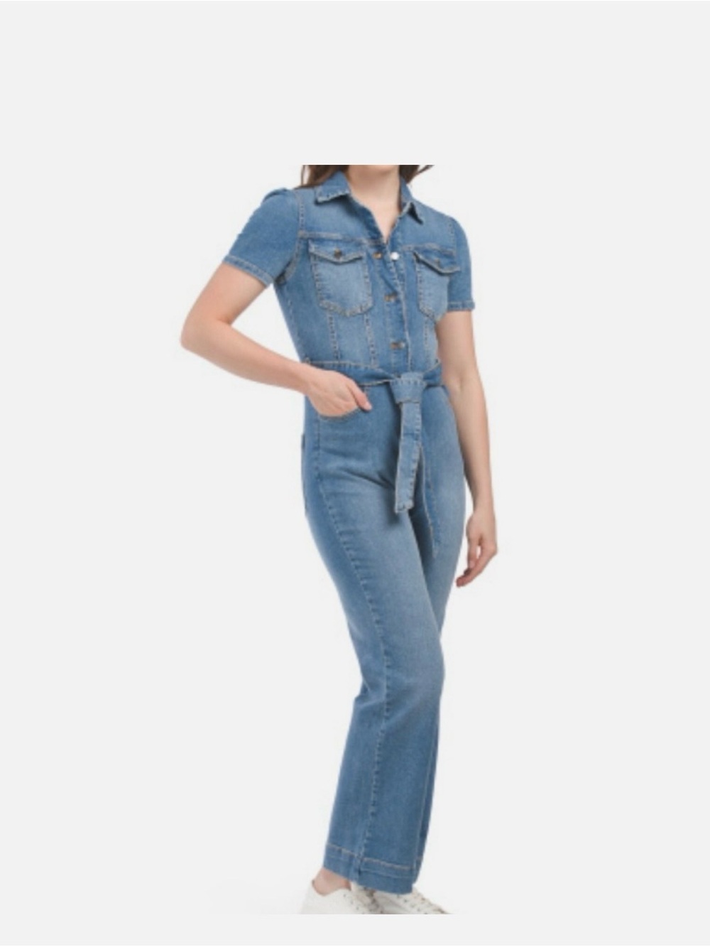 NWT Avec Les Filles Denim Jumpsuit - Picture 5 of 6